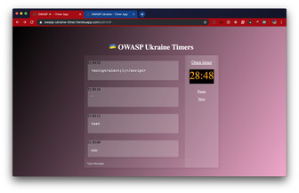 OWASP Ukraine Conference timer admin